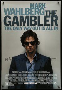 1w291 GAMBLER advance DS 1sh '14 great image of Mark Wahlberg with sunglasses and sport coat!