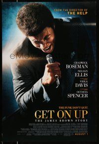 1w294 GET ON UP advance DS 1sh '14 great image of Chadwick Boseman as James Brown!