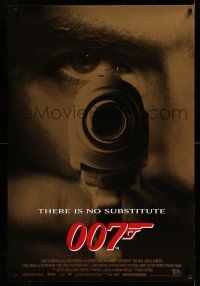 1w306 GOLDENEYE 1sh '95 Pierce Brosnan as secret agent James Bond 007, gun close up!