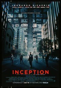 1w390 INCEPTION advance DS 1sh '10 Christopher Nolan, Leonardo DiCaprio, Gordon-Levitt!