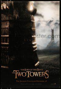 1w496 LORD OF THE RINGS: THE TWO TOWERS teaser DS 1sh '02 Peter Jackson & J.R.R. Tolkien epic!