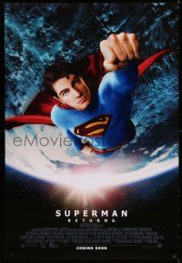 1w751 SUPERMAN RETURNS int'l advance DS 1sh '06 Bryan Singer, full-length image of Routh in space!