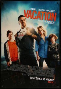 1w809 VACATION advance DS 1sh '15 Ed Helms, Christina Applegate, Hemsworth, what could go wrong?