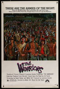 1w819 WARRIORS 1sh '79 Walter Hill, Jarvis artwork of the armies of the night!