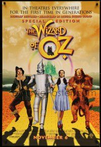 1w831 WIZARD OF OZ advance 1sh R98 Victor Fleming, Judy Garland all-time classic!