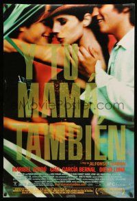 1w844 Y TU MAMA TAMBIEN 1sh '01 Alfonso Cuaron directed, Maribel Verdu, Diego Luna!