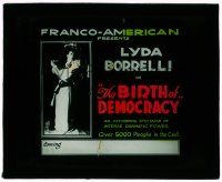 1x015 BIRTH OF DEMOCRACY glass slide '18 pretty Italian Lyda Borelli in the French Revolution!