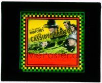 1x020 CASSIDY OF BAR 20 glass slide '38 great c/u of William Boyd as Hopalong Cassidy with gun!