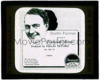 1x026 DUSTIN FARNUM glass slide '20s the action star in his latest from Paramount Pictures!