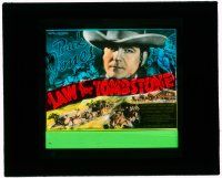 1x043 LAW FOR TOMBSTONE glass slide '37 great close up of cowboy Buck Jones, who also directed!