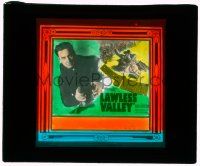 1x044 LAWLESS VALLEY glass slide '39 George O'Brien close up pointing his gun & saving the girl!