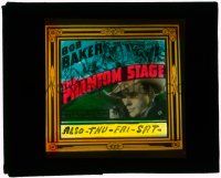 1x068 PHANTOM STAGE glass slide '39 cool close up of Bob Baker aiming gun + stagecoach art!