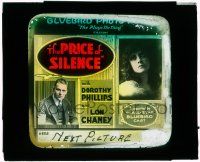 1x070 PRICE OF SILENCE glass slide '16 Lon Chaney Sr. blackmails a woman to marry her daughter!