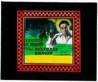 1x071 RENEGADE RANGER glass slide '38 great image of George O'Brien holding smoking gun!