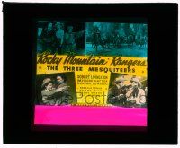 1x074 ROCKY MOUNTAIN RANGERS glass slide '40 The Three Mesquiteers, Livingston, Hatton & Renaldo!