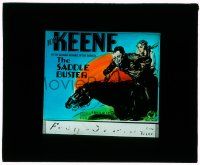 1x078 SADDLE BUSTER glass slide '32 art of Tom Keene & Foster in the roaring romance of the rodeos!