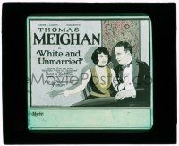 1x101 WHITE & UNMARRIED glass slide '21 Thomas Meighan is a crook who inherits a fortune & reforms!