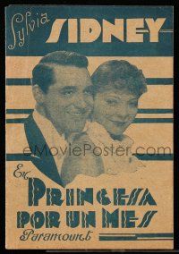 1x190 THIRTY-DAY PRINCESS Uruguayan herald '34 different images of Cary Grant & Sylvia Sidney!