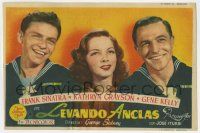 1x448 ANCHORS AWEIGH Spanish herald '48 sailors Frank Sinatra & Gene Kelly with Kathryn Grayson!