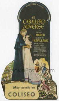 1x450 ANTHONY ADVERSE Spanish herald '47 art of Fredric March & Olivia de Havilland!