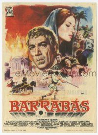 1x460 BARABBAS Spanish herald '62 Anthony Quinn, Silvana Mangano, cool different Jano art!