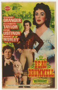 1x463 BEAU BRUMMELL Spanish herald '55 different image of Elizabeth Taylor & Stewart Granger!