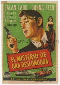 1x513 CHICAGO DEADLINE Spanish herald '49 Albericio art of Alan Ladd & bad Donna Reed, film noir!