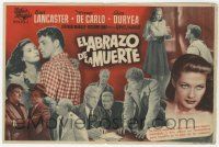 1x527 CRISS CROSS Spanish herald '50 Burt Lancaster, Yvonne De Carlo, film noir, different images!