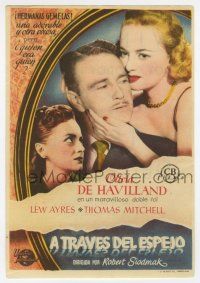 1x531 DARK MIRROR Spanish herald '47 Lew Ayres loves Olivia de Havilland but hates her twin!