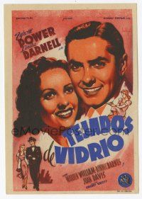 1x533 DAY-TIME WIFE Spanish herald '39 different Soligo art of Linda Darnell & Tyrone Power!