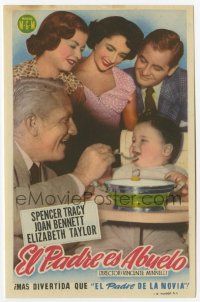 1x556 FATHER'S LITTLE DIVIDEND Spanish herald '51 Elizabeth Taylor, Spencer Tracy, Joan Bennett!
