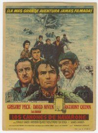 1x588 GUNS OF NAVARONE Spanish herald '61 Gregory Peck, David Niven & Anthony Quinn by Terpning!