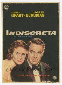1x616 INDISCREET Spanish herald '58 different Mac art of Cary Grant & Ingrid Bergman, Stanley Donen