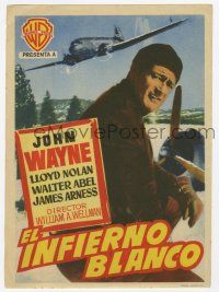 1x621 ISLAND IN THE SKY Spanish herald '55 William Wellman, c/u art of John Wayne by plane!