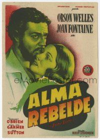 1x624 JANE EYRE Spanish herald '46 Soligo art of Orson Welles as Rochester & Joan Fontaine!