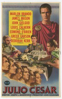 1x627 JULIUS CAESAR Spanish herald '55 Marlon Brando, James Mason & Greer Garson, Shakespeare!