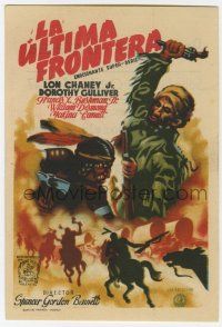 1x643 LAST FRONTIER Spanish herald '47 different art of Lon Chaney Jr. attacking Native American