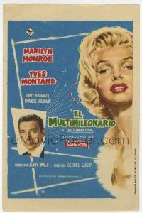 1x651 LET'S MAKE LOVE Spanish herald '61 different art of sexy Marilyn Monroe & Yves Montand!