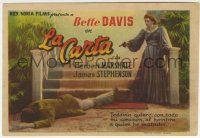 1x652 LETTER Spanish herald '42 different image of Bette Davis, who shot her cheating lover!