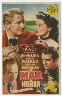 1x758 SEA OF GRASS Spanish herald '49 Spencer Tracy, Katharine Hepburn, Robert Walker, different!