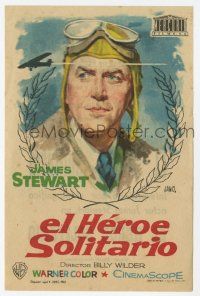 1x788 SPIRIT OF ST. LOUIS Spanish herald '61 Jano art of James Stewart as pilot Charles Lindbergh!