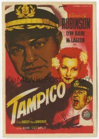 1x807 TAMPICO Spanish herald '44 Soligo art of Edward G. Robinson, Lynn Bari & Victor McLaglen!