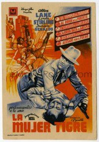 1x824 TIGER WOMAN part 1 Spanish herald '44 serial, different art of cowboys fighting on the ground!