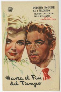 1x826 TILL THE END OF TIME Spanish herald '55 different art of sexy Dorothy McGuire & Guy Madison!