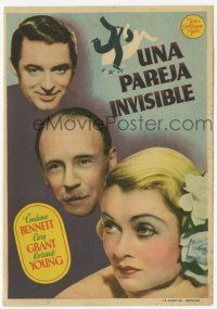 1x828 TOPPER Spanish herald '39 Constance Bennett, Cary Grant, Roland Young, classic fantasy!