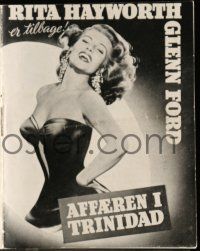 1x216 AFFAIR IN TRINIDAD Danish program '52 best art of sexiest Rita Hayworth in low-cut dress!