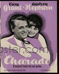 1x248 CHARADE Danish program '64 different images of Cary Grant & sexy Audrey Hepburn!