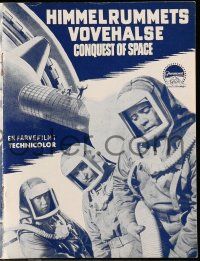 1x253 CONQUEST OF SPACE Danish program '58 George Pal sci-fi, great different images & art!