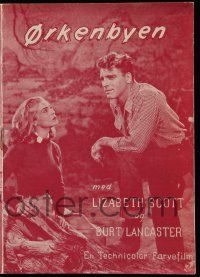 1x261 DESERT FURY Danish program R50s Burt Lancaster, sexy Lizabeth Scott, different images!