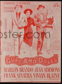 1x286 GUYS & DOLLS Danish program '59 Marlon Brando, Jean Simmons, Sinatra & Blaine, different!